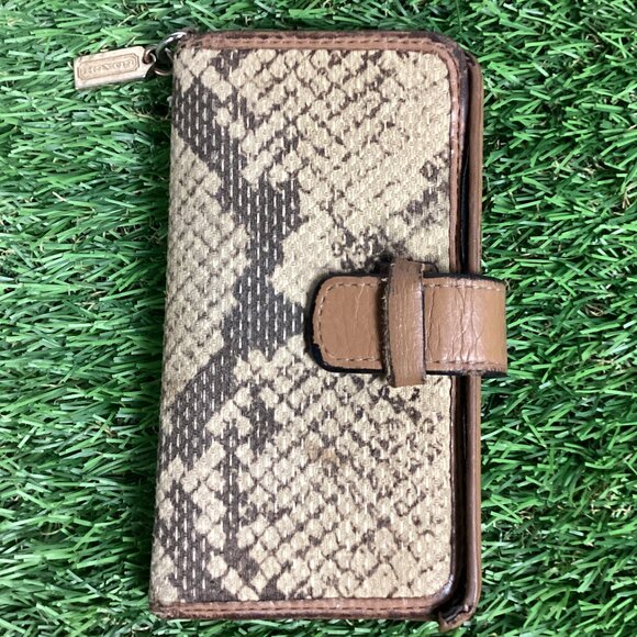 Coach iPhone 5c Wallet Case SnakeSkin - Picture 1 of 16